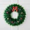 17" Green Tinsel Artificial Christmas Wreath with Bow